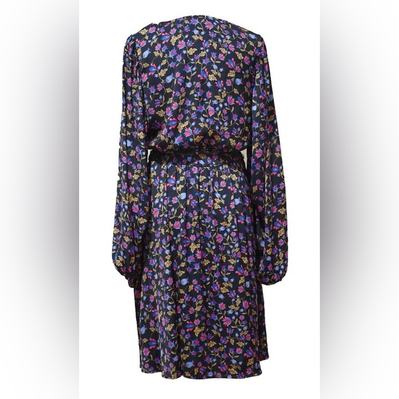 Midnight Floral Satin Dress - Picture 2 of 6